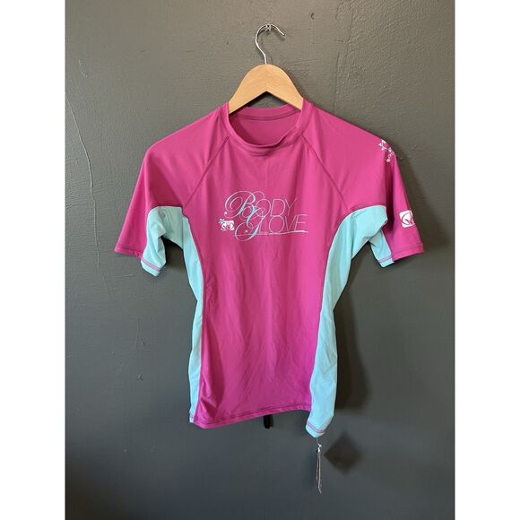 Body Glove Womens Pink Short Sleeve Rash Guard Shirt Size XL NWT - Picture 1 of 3
